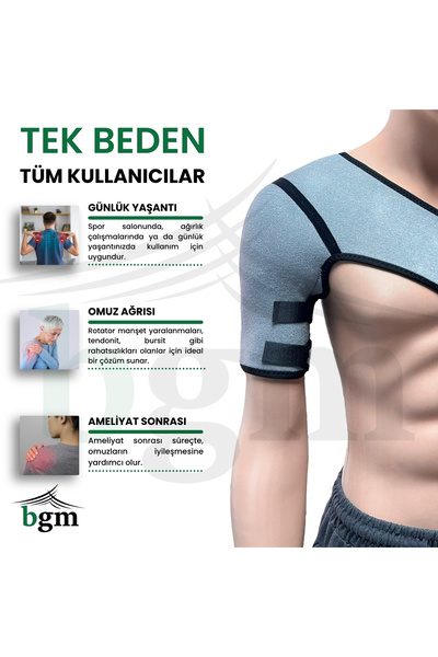 bgm High Quality Gray Shoulder Rest - with Fixing Strap, Standard Broken Out
