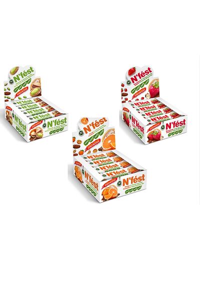 Nfest 36 Pieces Fruit Bar - Set with Pistachios, Strawberries, Oranges and Fruits