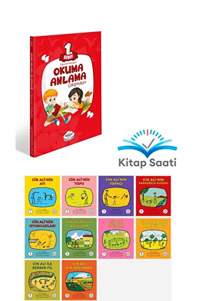 öğretmen evde 1.sınıf Okuma Anlama Çalışmaları & Cin Ali Hikaye Seti 10lu