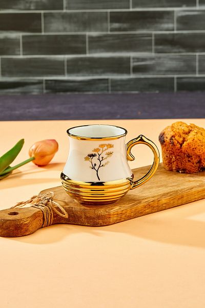 Cooker كوب بورسلين فاخر مذهب
