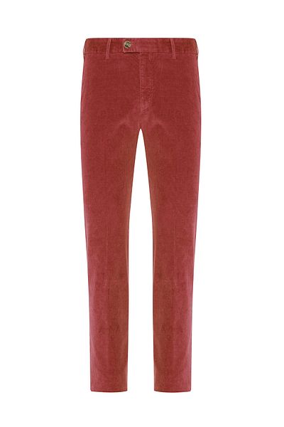 Hiltl Brick Color Supima Cotton Slim Fit Thin Corduroy Chino Pants