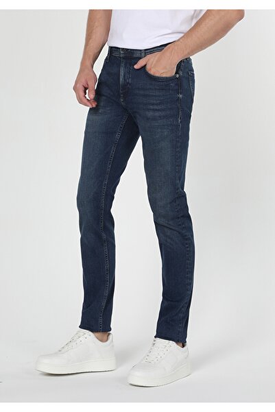 Colin's Дені 041 Слім-фіт чоловічі джинси - низька талія, вузькі штанини, темно-синій CL1063366