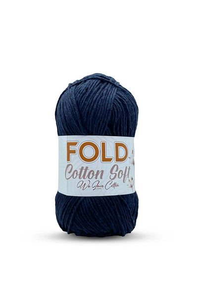 FOLD Navy Blue Cotton Yarn Cotton - 100 γραμμάρια Μαλακό Σχέδιο
