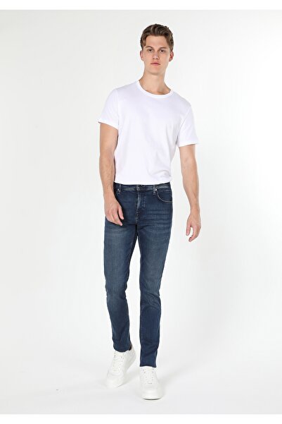 Colin's Дені 041 Слім-фіт чоловічі джинси - низька талія, вузькі штанини, темно-синій CL1063366