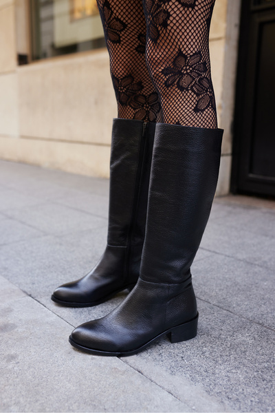 ANGELİNA JONES ROADS KADİN SİYAH GERCEK DERİ ÇİZME