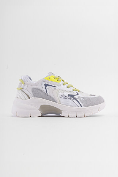 SHOEMARK Laco Buz Beyaz Bağcıklı Günlük Kadın Sneaker