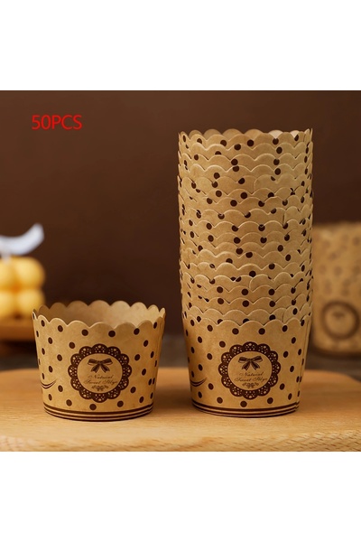 Choice النمط 3، 50 قطعة، أكواب خبز الكيك، قوالب الكب كيك الورقية، أكواب موس م...