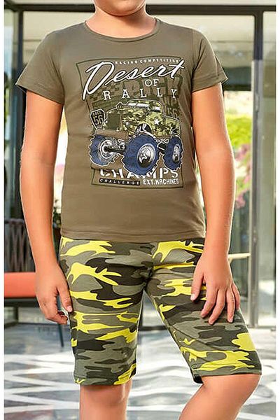 Berrak Set pantaloni scurți cu model de camuflaj pentru băiat -5379