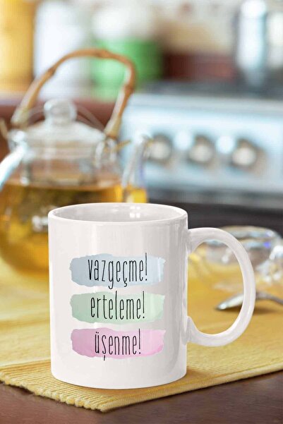 Piktorya كوب أبيض مطبوع عليه الاستسلام وتأخير الغضب