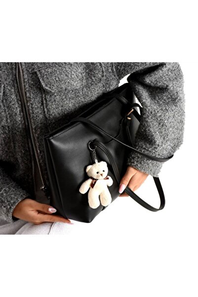 Dadacuq حقيبة يد نسائية من الجلد الصناعي وحقيبة كتف مع إكسسوارات تيدي بير DDC...