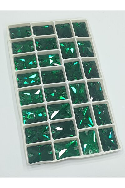 CRYSTALSHOP Kristalni kamen za podupiranje - 13*18mm pravougaonog zelenog obl...