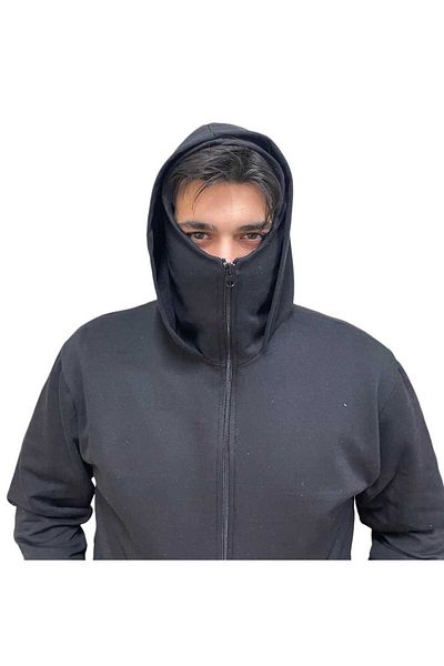 EMKA GİYİM Double Hooded Orco Model Two Thread Soft Texture Basic Sweatshirt