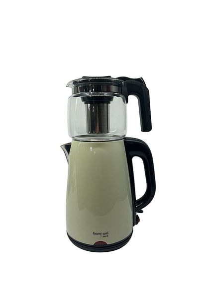 Peramari Mint Green Bambum Teatech Glass Teapot Tea Maker