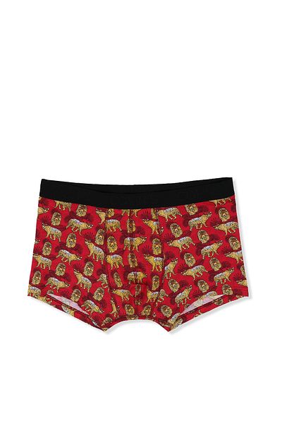 Colin's Boxer pentru bărbați cu imprimeu modern, roșu Claret