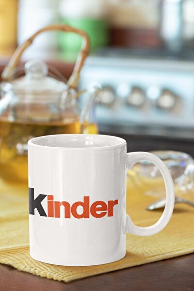 Piktorya كوب أبيض مطبوع من كيندر هدية عصرية