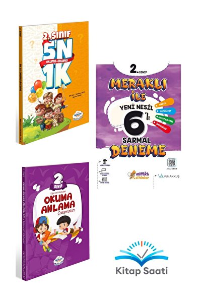 öğretmen evde 2.sınıf Okuma Anlama Çalışmaları & 5n1k Okuma Anlama Kitabı + M...