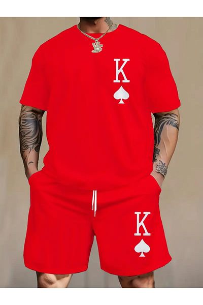 aynewmoda King Printed Shorts Set