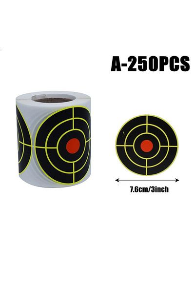 Choice 250 قطعة 100/200/250 قطعة لكل لفة 3 بوصات (7.50 سم) ملصق لاصق لأهداف الرماية ومضخم الرش