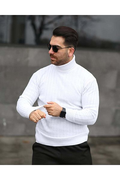 ZENİSO BUTİK Slim Fit High-Top Knit Sweater