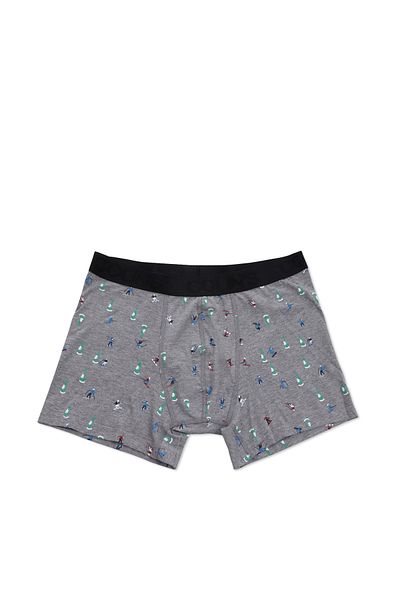 Colin's Modern Fit Printed Men's Gray Boxers