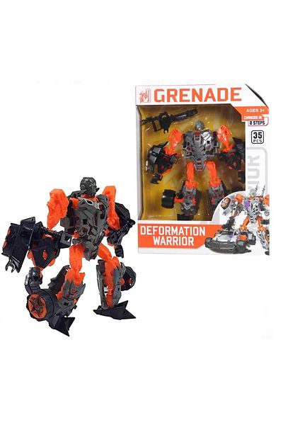 4İ Oyuncak Car Transforming into Deformation Warrior Robot in 8 Steps - Grenade
