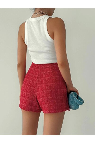 Bak Moda Tüvit Kumaş Şort Etek