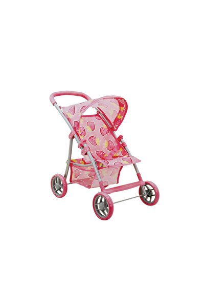 Nilly Toys 09324 عربة أطفال بأربع عجلات بتصميم فراولة - صنمان