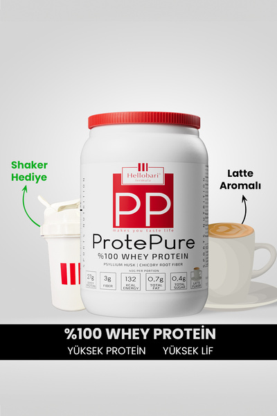 Hellobari Formula ProtePure | %100 Whey Protein | Latte Aromalı | 28 Porsiyon