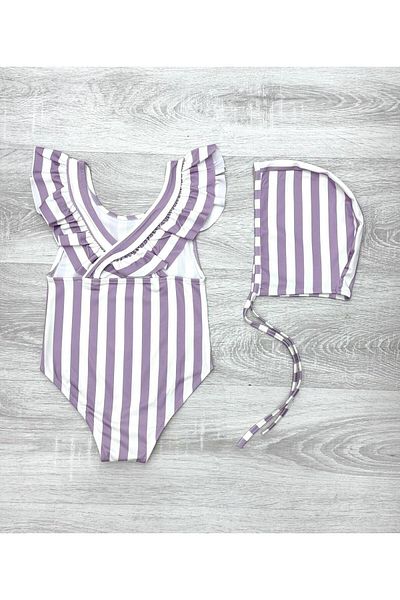 My Kids Wear Μπούστο κοριτσίστικο μαγιό με λεπτομέρεια σταυρωτού βολάν στην πλάτη