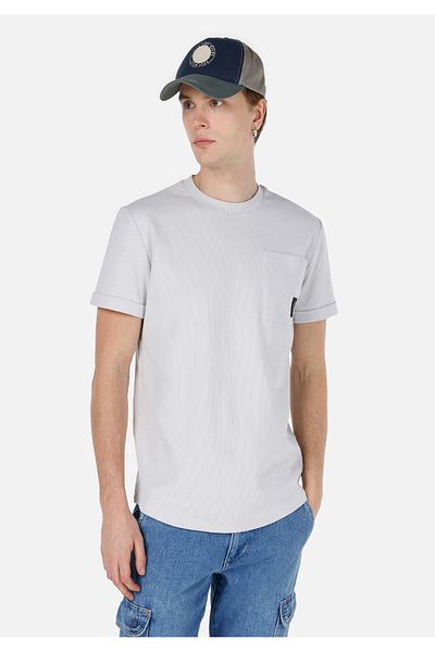 Colin's Gray Men's Short Sleeve T-Shirt - Crew Neck, Printed Pocket Cl 1067723