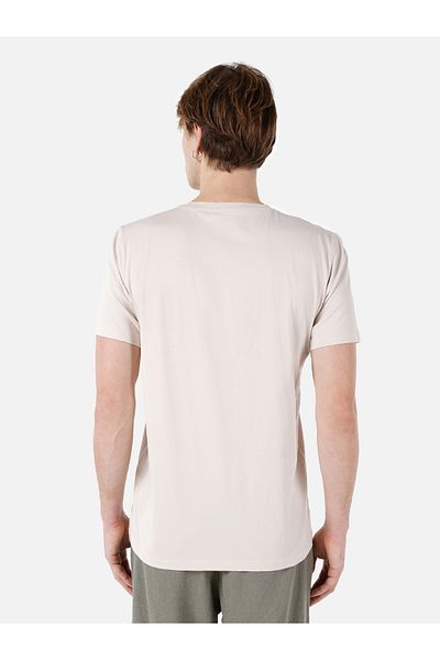 Colin's Μπεζ Ανδρικό T-Shirt - Μανίκια