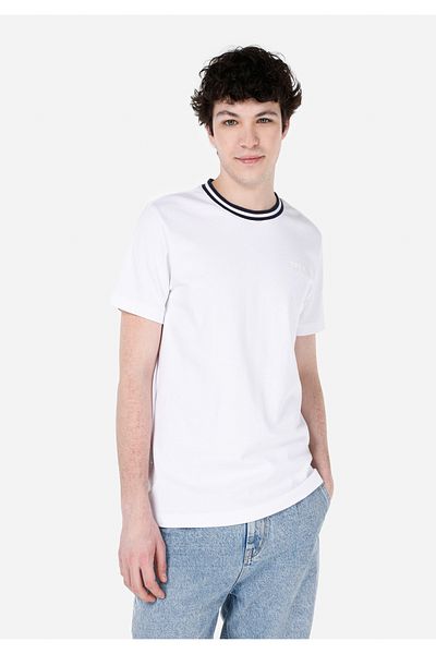 Colin's Tricou alb pentru bărbați - mâneci