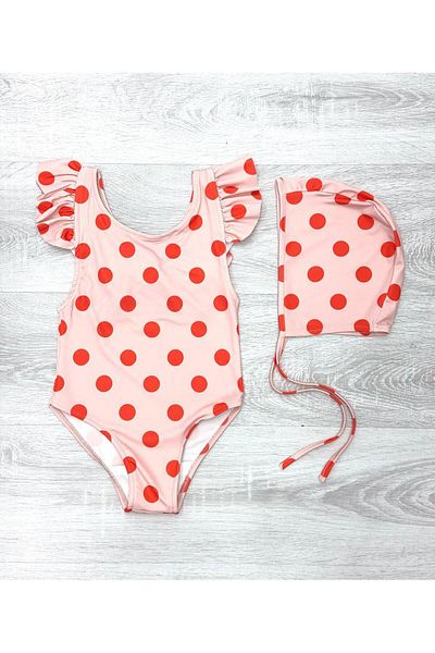 My Kids Wear Μπούστο κοριτσίστικο μαγιό με λεπτομέρεια σταυρωτού βολάν στην πλάτη