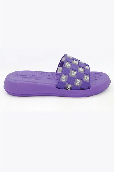LETAO Good Luck Women's Black Comfortable Beach Pool Wet Floor Slippers