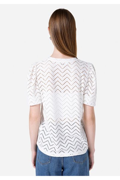 Colin's Tricou alb de damă cu mânecă scurtă