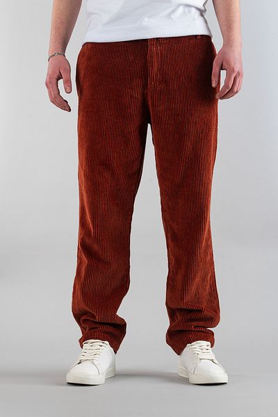 bombe Men's Trousers Corduroy Comfortable Fit Flexible Bagy Zip-Up Pants