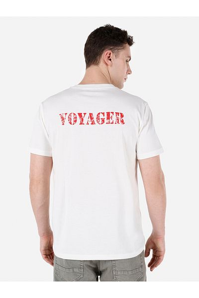 Colin's Regular Fit Round Neck Plain Men's White Short Sleeve T-Shirt