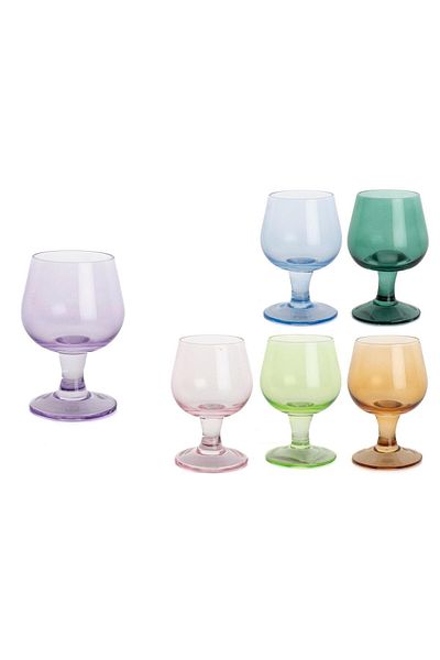 Mikasa Moor Lüster Mix 6-Piece Glass Glass Glass with Feet 110ml