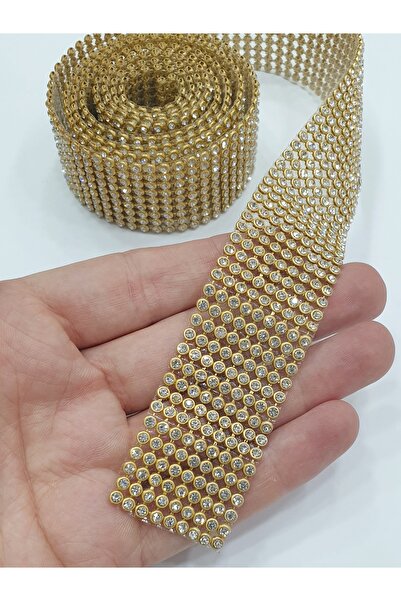 CRYSTALSHOP شريط حجر ذهبي - مجموعة من 3 قطع (120 سم)