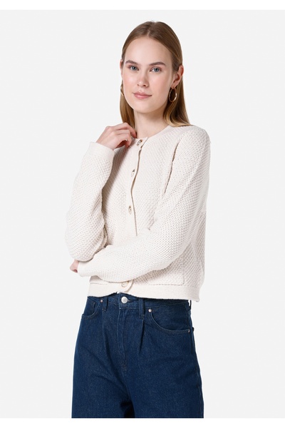 Colin's Slim Fit Women's Ecru Cardigan Cl 1067370