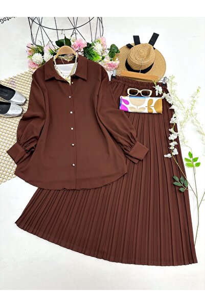 YEDİLALE Tesettes Tee with Skirt Plises