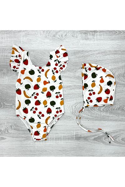 My Kids Wear Μπούστο κοριτσίστικο μαγιό με λεπτομέρεια σταυρωτού βολάν στην πλάτη