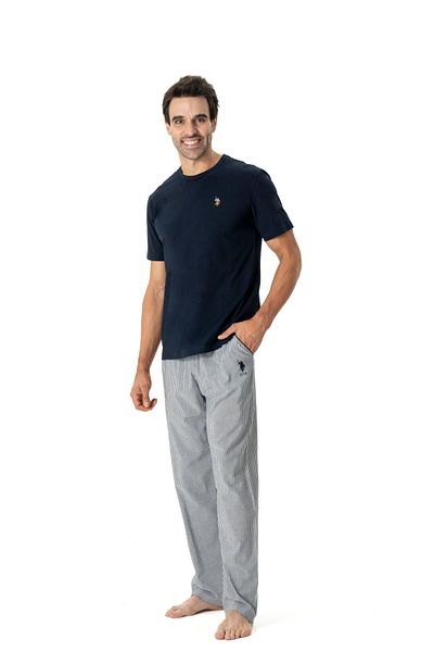 U.S. Polo Assn. US Polo Assn18807 ανδρικό σετ πιτζάμες 3 τεμαχίων-Μπλε ναυτικό