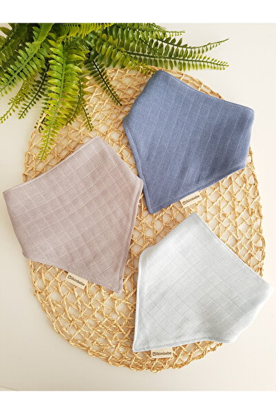 ib ilkimbebe 3-Piece 100% Organic Cotton Muslin Baby Scarf - Double Layer, Dr...