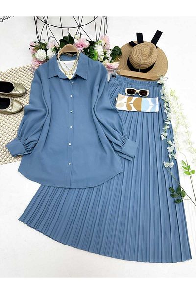 YEDİLALE Tesettes Tee with Skirt Plises