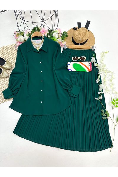 YEDİLALE Tesettes Tee with Skirt Plises