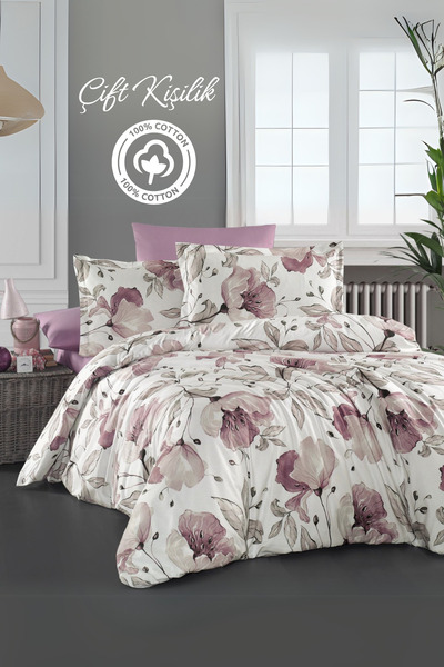 grimorlife Комплект постільної білизни з подвійним малюнком, 100% бавовна - п...