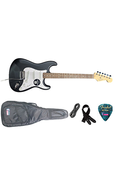 Genel Markalar Fender Squier Debut Stratocaster  Siyah Elektro Gitar Seti (Ka...