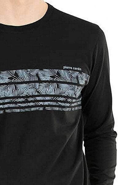 Pierre Cardin 6034 Erkek Siyah Uzun Kollu Pijama Takımı