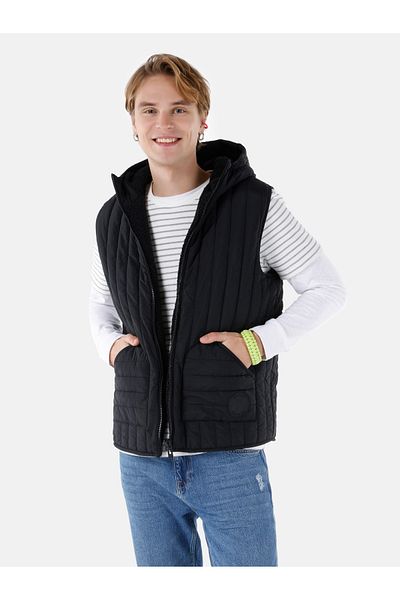 Colin's Vestă neagră pentru bărbați cu ajustare normală